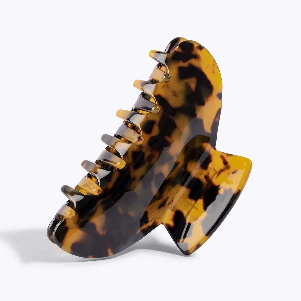 2PCS Hair Claw Banana Clips tortoise Barrettes Celluloid French Design Barrettes celluloid Leopard print Large Fashion Accessories for Women Girls… A.Classic color
