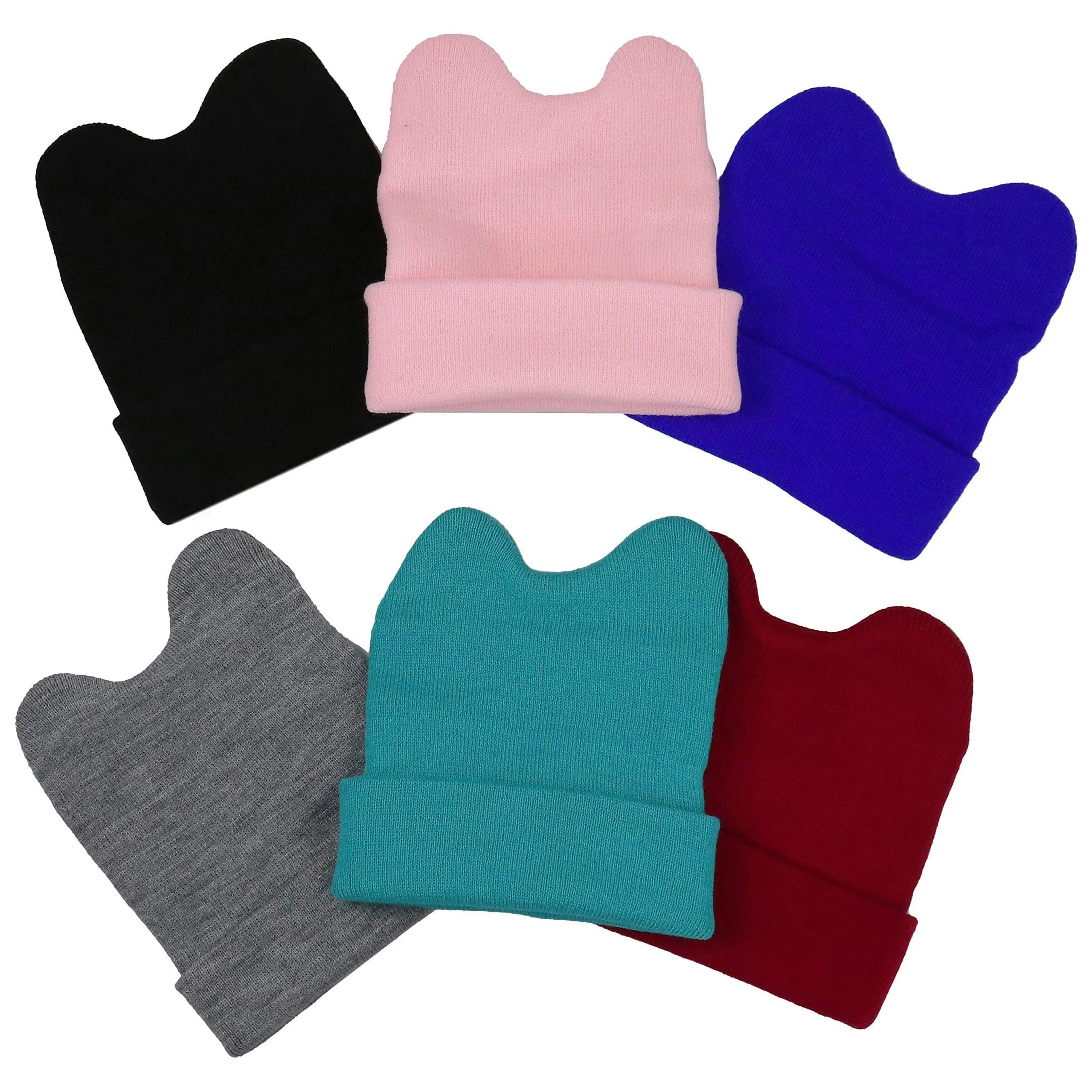 6-Pack: ToBeInStyle Children's Warm and Cute Acrylic Winter Beanies