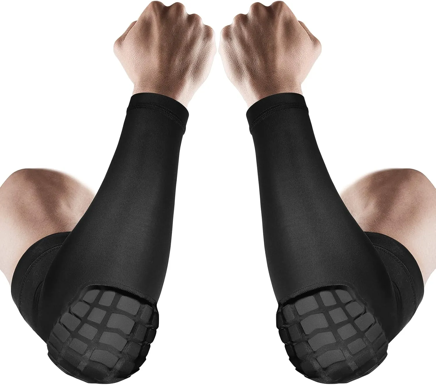 AceList 2PCS Elbow Pads with Padded Compression Shield Shape Arm Sleeves for Protection - Suitable for Basketball, Volleyball