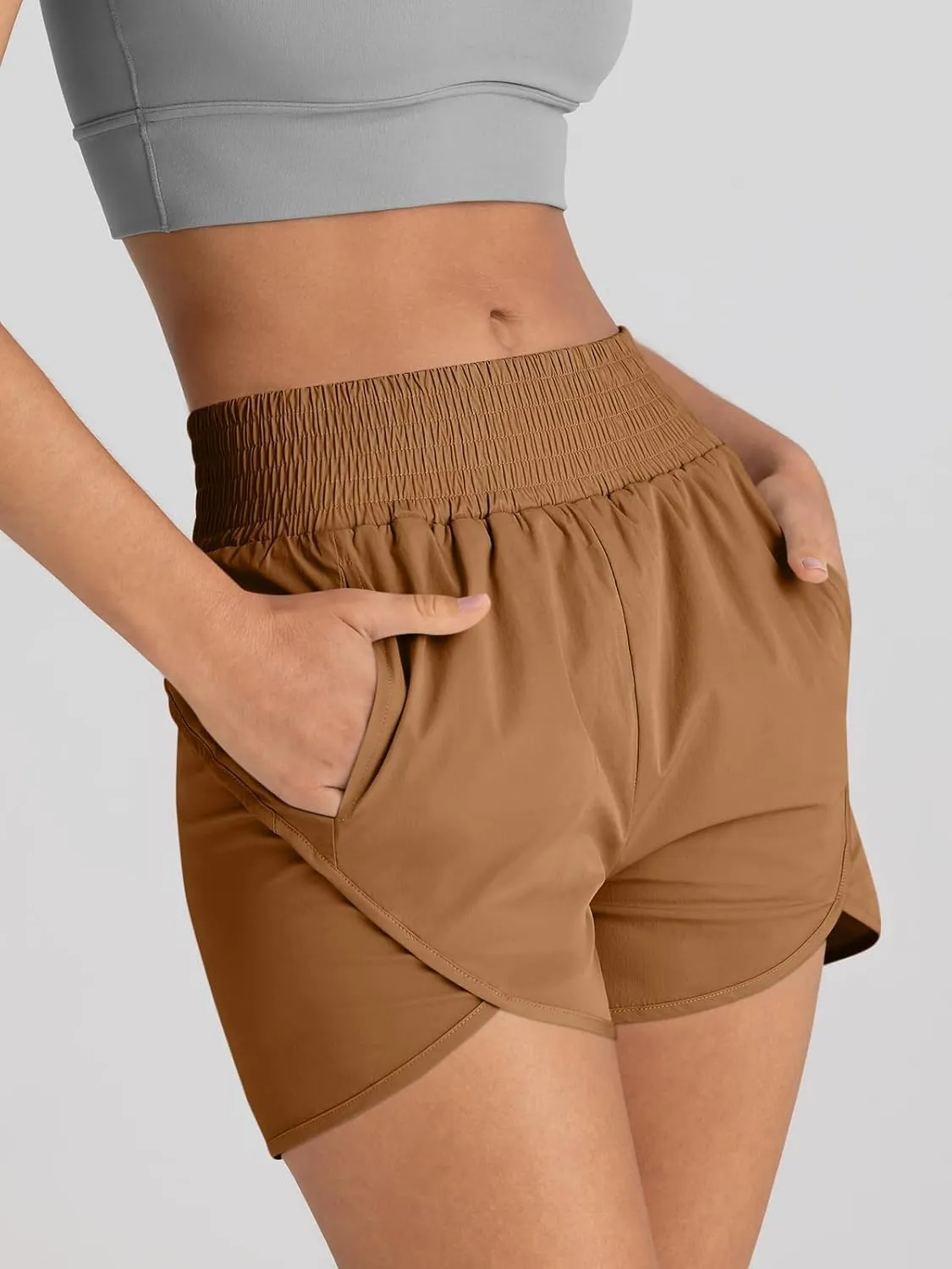 AUTOMET Womens Athletic Shorts High Waisted Running Pants Gym Workout Casual Sport Clothes with Pockets 2025
