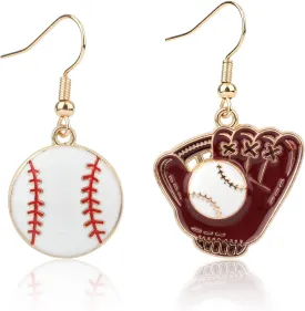 Baseball Earrings for Women, Ball Shape Dangle Earrings Sport Ball Dangle Earring Baseball Player Jewelry Baseball Mom Gifts Accessories Baseball Dangle Sports Earrings for Women
