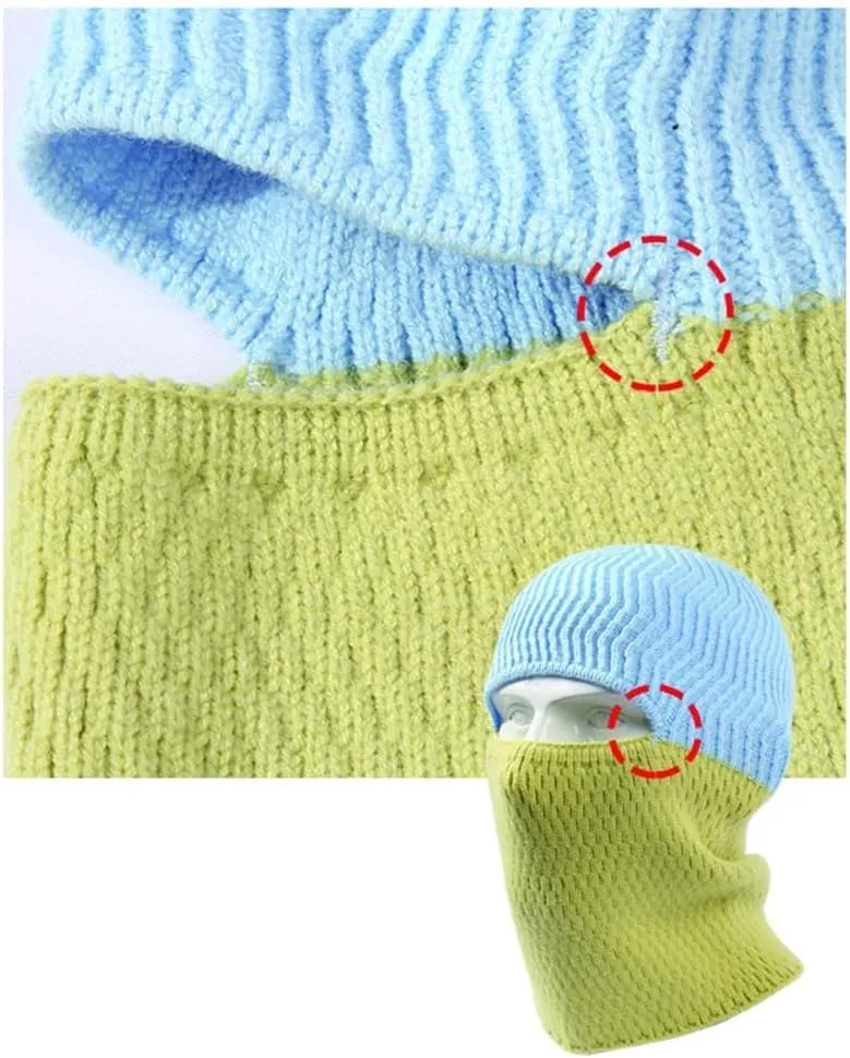 BROKIG Skull Cap 2 in 1 Black Balaclava Ski Mask Winter Balaclava Mask Warm Face Mask and Beanie Hats for Men Headwear