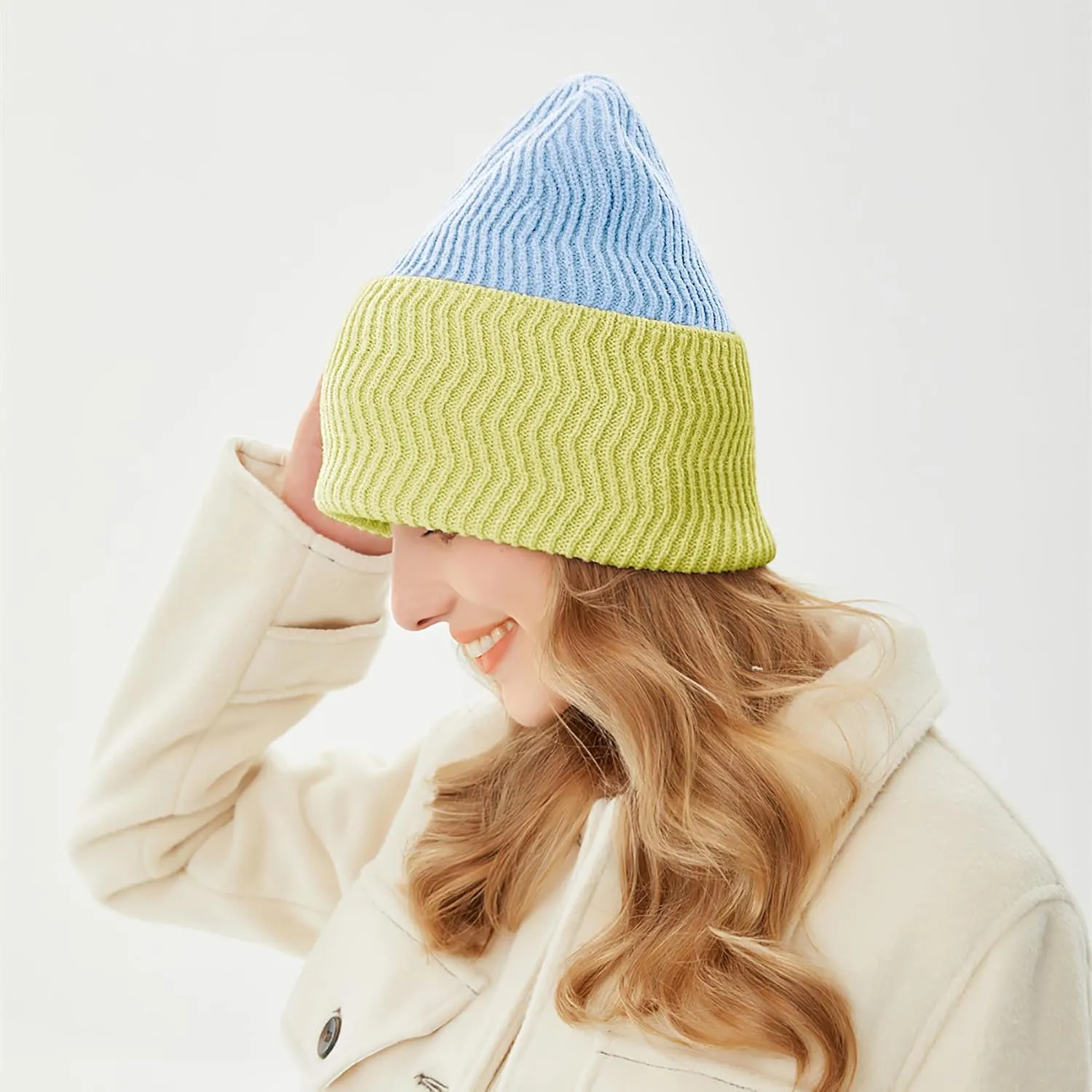 BROKIG Skull Cap 2 in 1 Black Balaclava Ski Mask Winter Balaclava Mask Warm Face Mask and Beanie Hats for Men Headwear