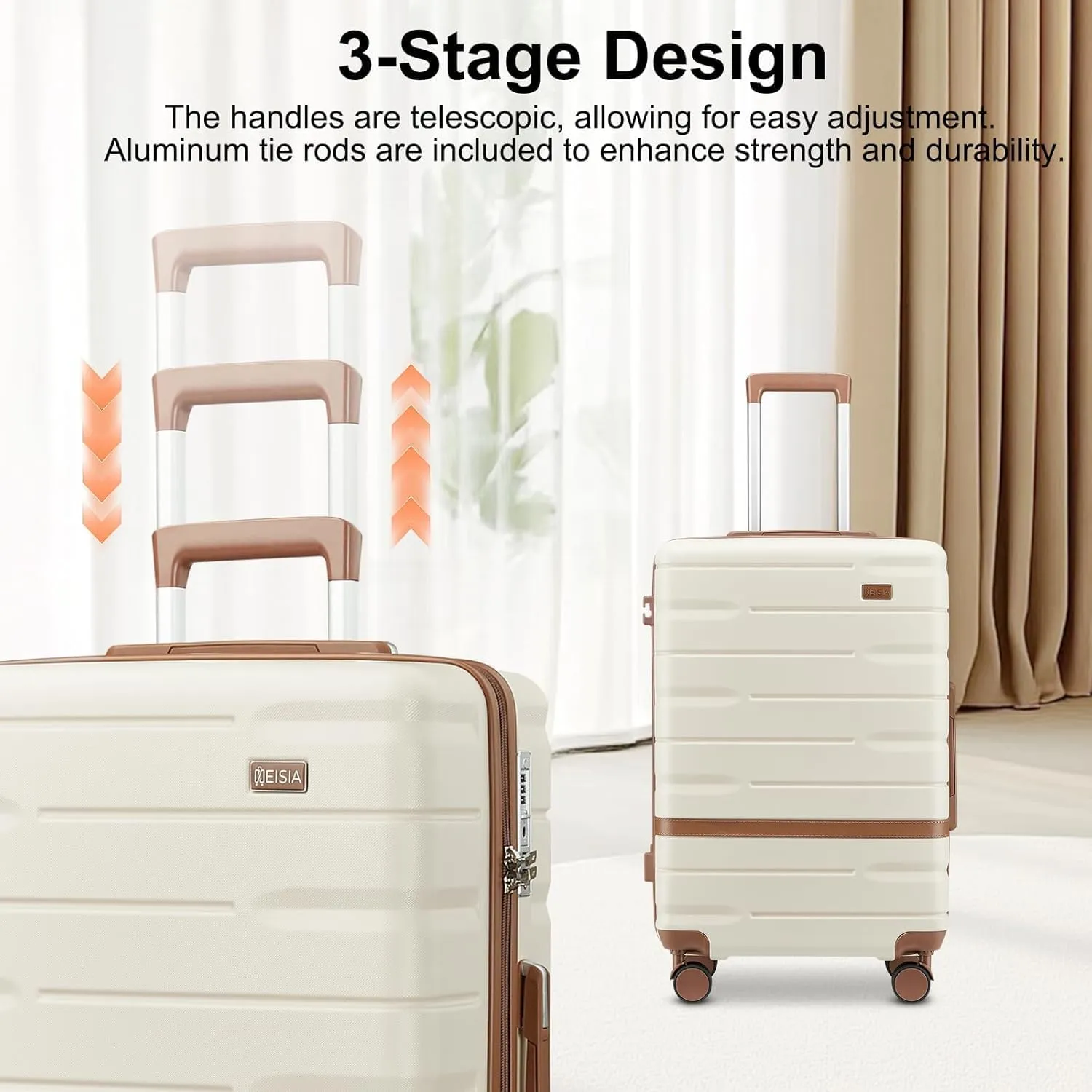 Carry On Luggage Sets,20 Inch Carry-on Suitcase with Spinner Wheels,PC ABS Lightweight Hardshell with TSA lock,Airline Approved YKK Zippers (green)