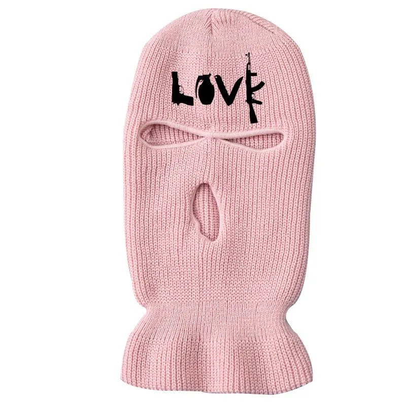Casual street three-hole ski mask Beanies