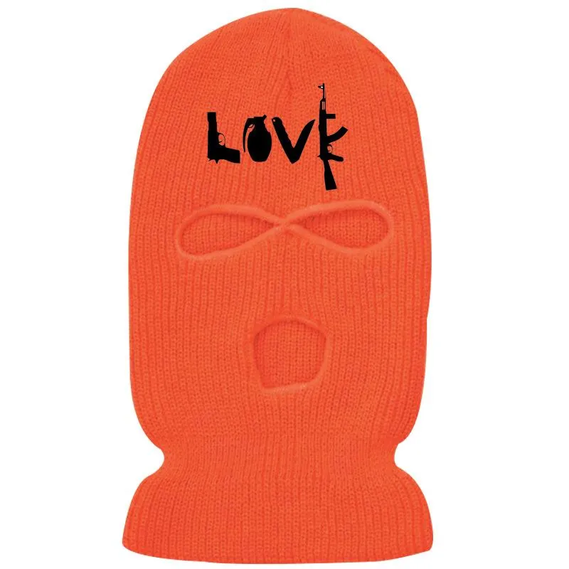 Casual street three-hole ski mask Beanies