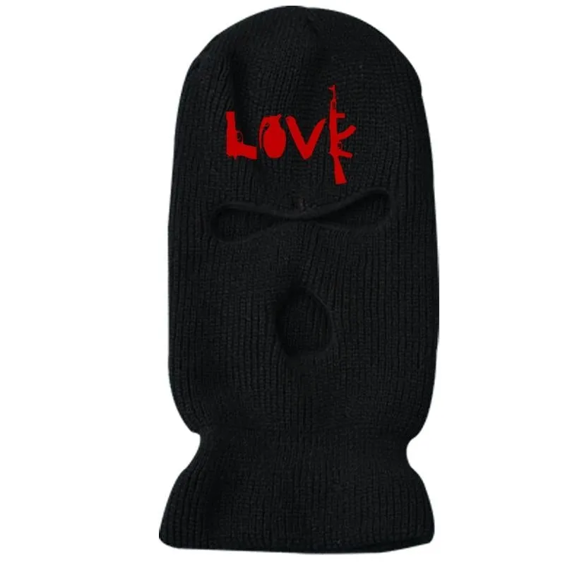 Casual street three-hole ski mask Beanies