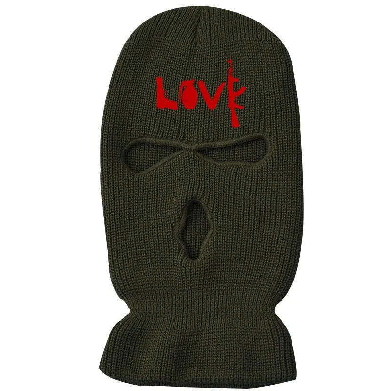 Casual street three-hole ski mask Beanies