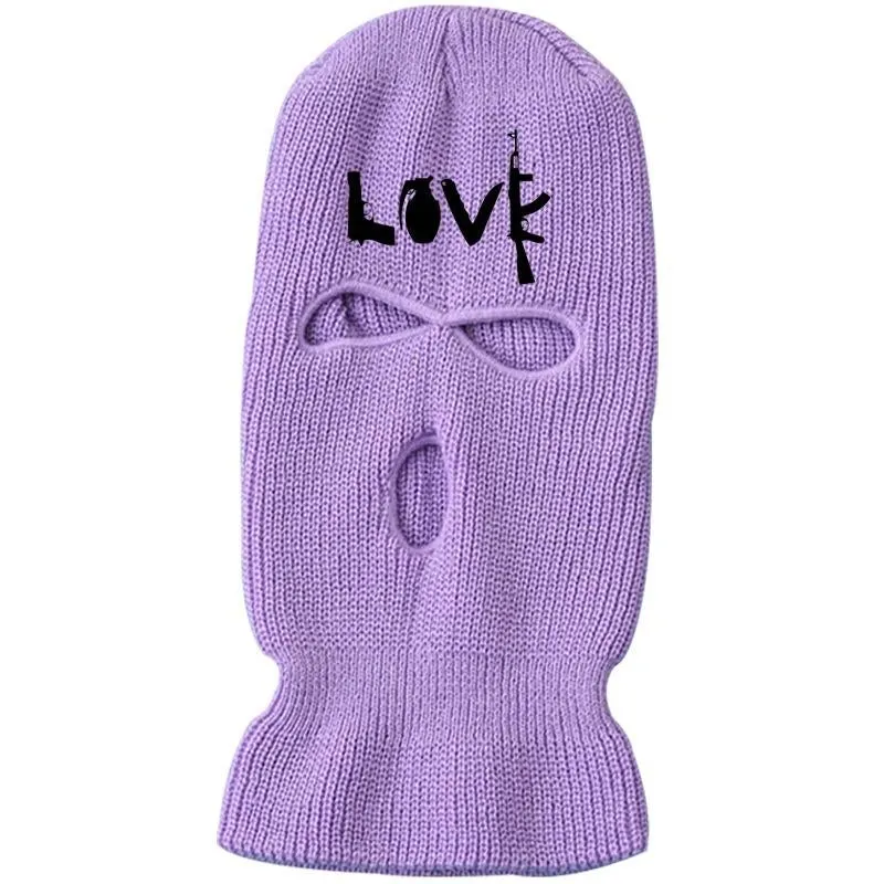 Casual street three-hole ski mask Beanies