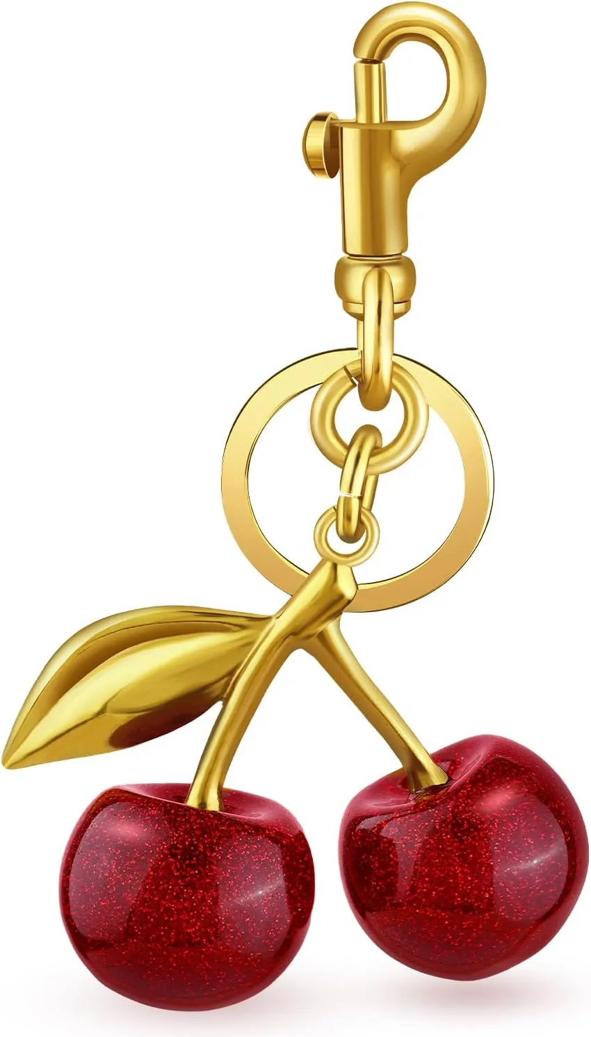 Cherry Bag Charms Cute Key Chains Cherry Purse Charms for Handbags, Metal Cherry Keychain Purse Gifts for Women