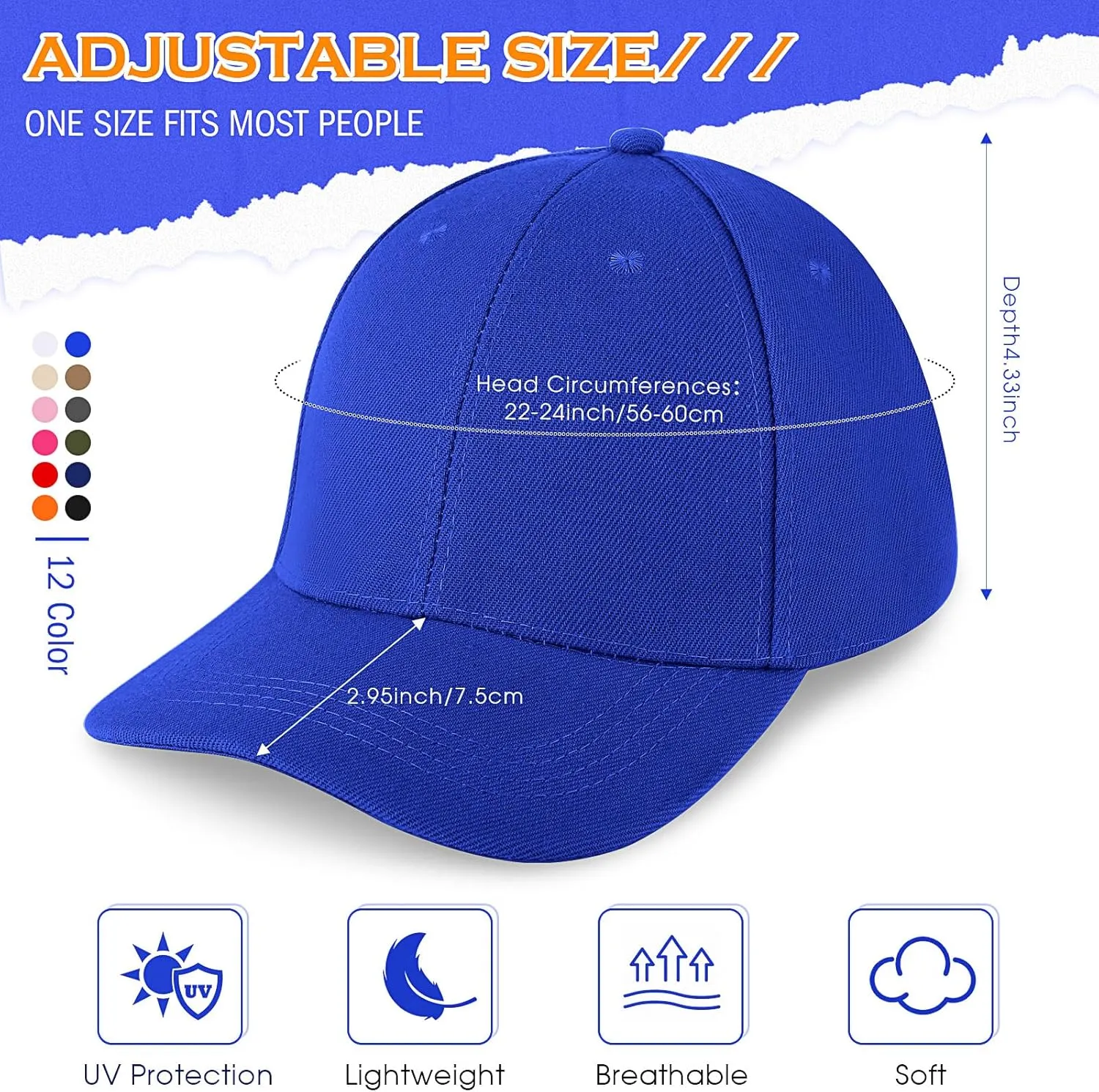 Coume 36 Pcs Blank Baseball Cap Bulk Adjustable Denim Plain Dad Hats Unisex Low Profile Camouflage Cap for Trucker Men Women