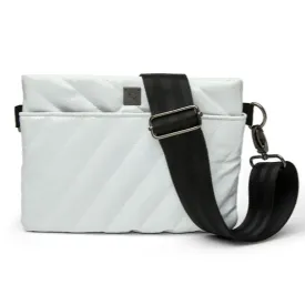 DIAGONAL BUM BAG White Patent