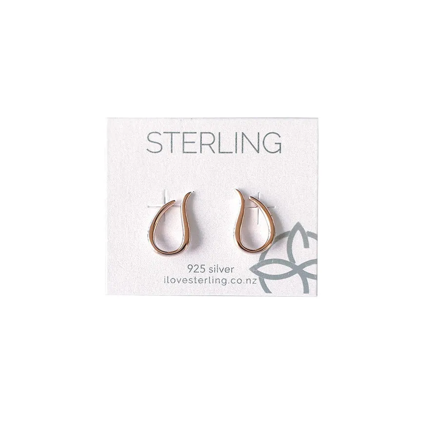 Flame Rose Gold Earrings NZ