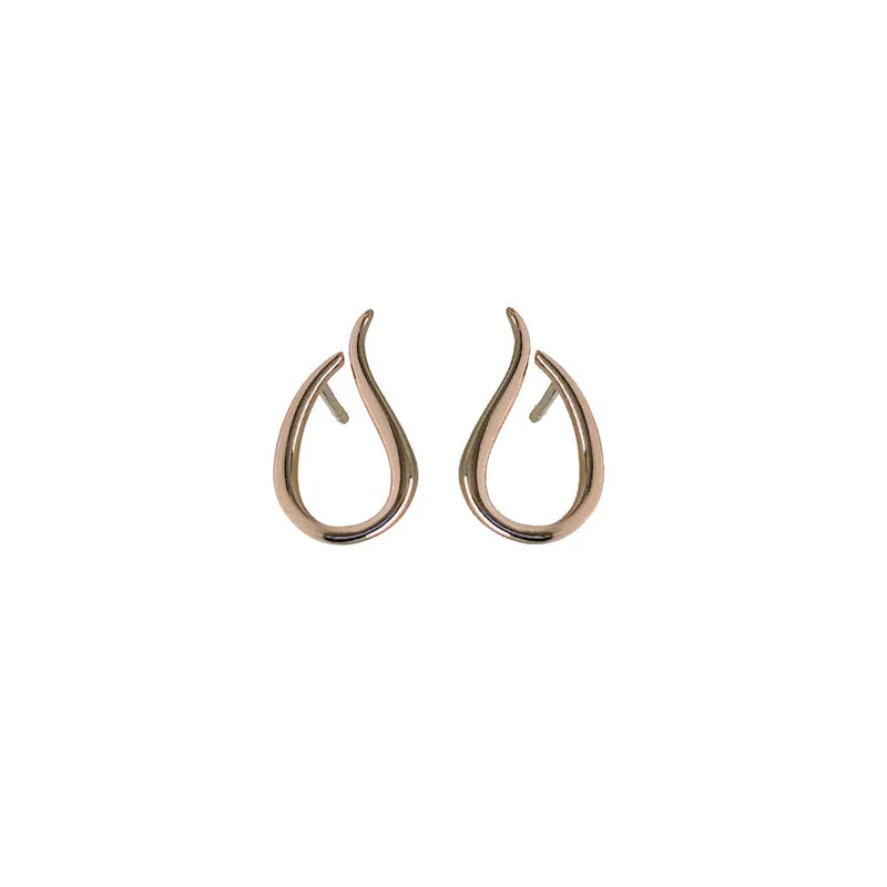Flame Rose Gold Earrings NZ