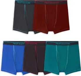 Fruit of the Loom Boys' and Toddler Boxer Briefs, Tag Free & Breathable Underwear, Assorted Color Multipacks