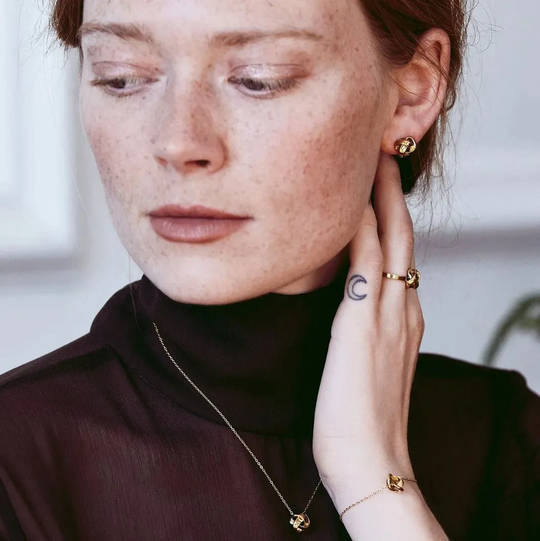 Gala Necklace in 14k Gold Plating on Stainless Steel