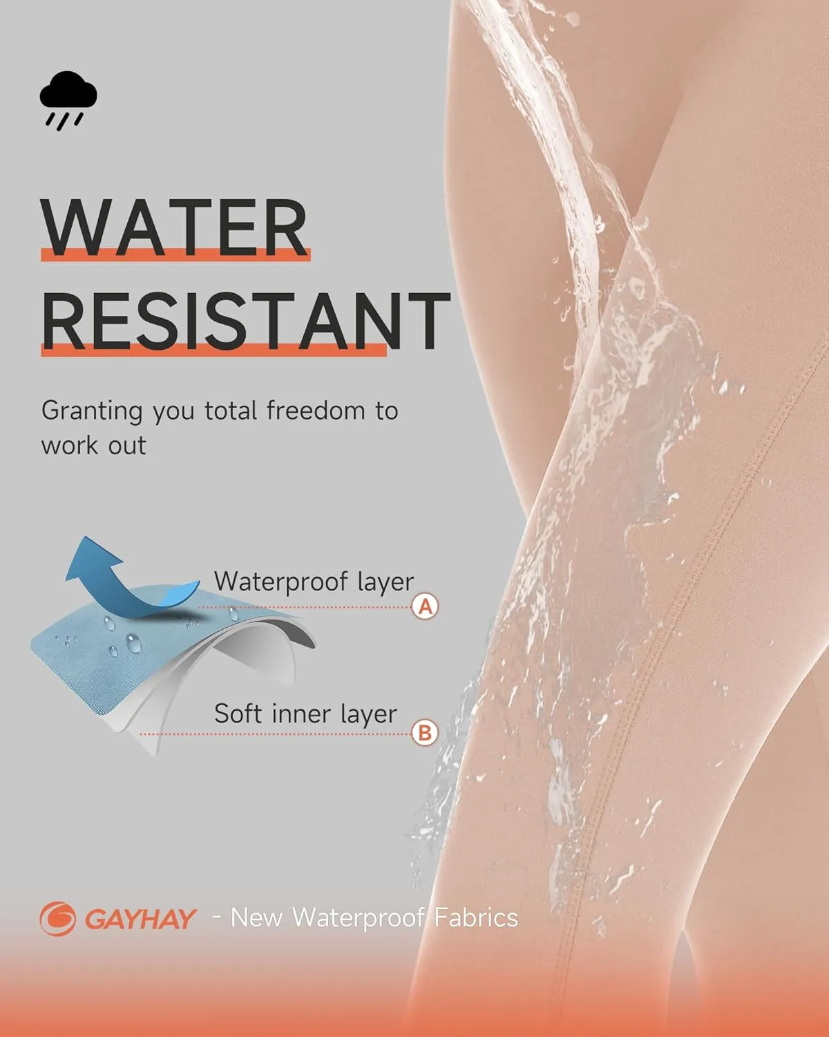 GAYHAY Fleece Lined Leggings Women - Thermal Winter Warm Water Resistant High Waisted Running Hiking Pants with Pockets