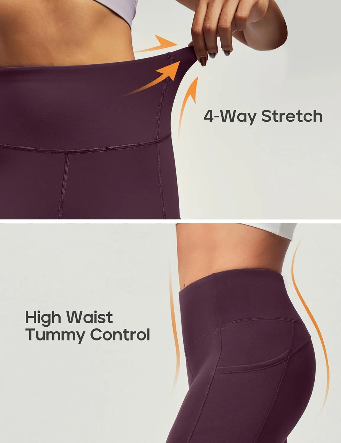 Heathyoga Fleece Lined Leggings Women with Pockets Water Resistant Thermal Leggings Winter Warm Yoga Pants Hiking Running