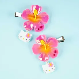 Hello Kitty Hibiscus Gyaru Hair Clip Set