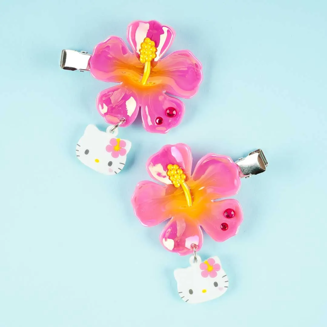 Hello Kitty Hibiscus Gyaru Hair Clip Set