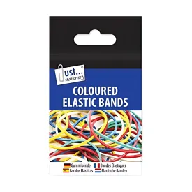 Just Stationery - Elastic Bands 30Gm - Assorted Colours