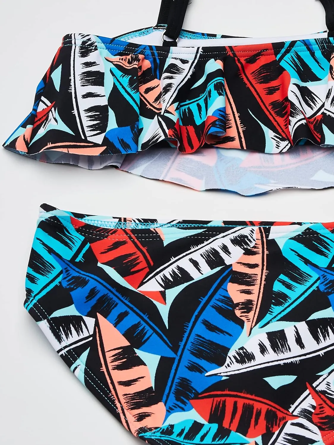 Kanu Surf Girls' Karlie Flounce Bikini Beach Sport 2 Piece Swimsuit