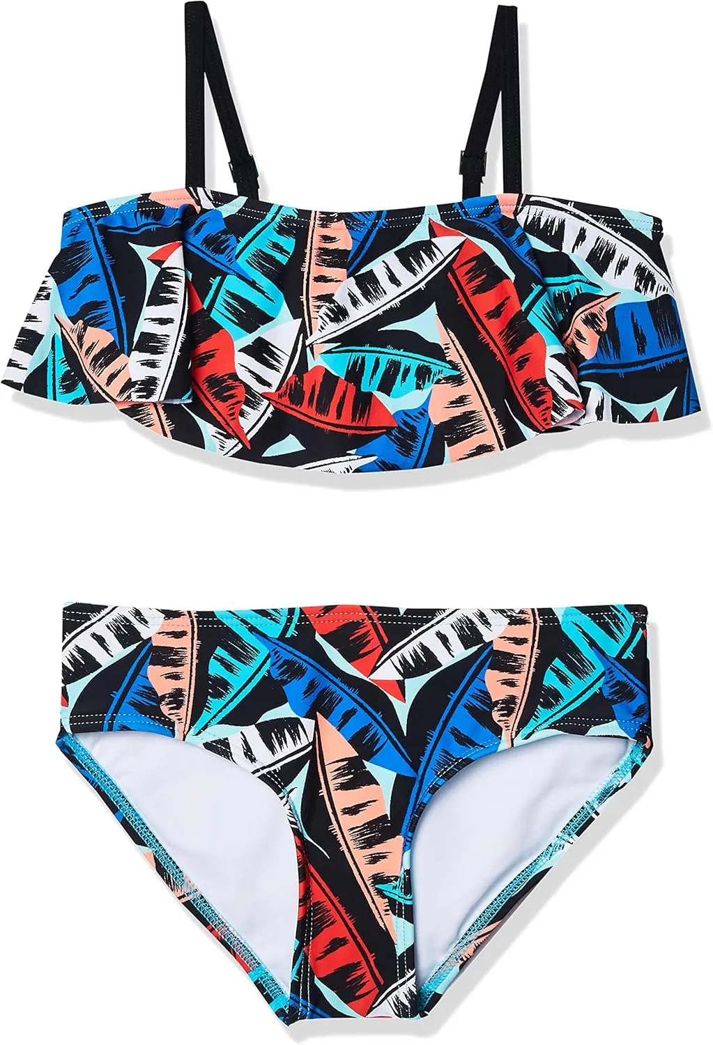 Kanu Surf Girls' Karlie Flounce Bikini Beach Sport 2 Piece Swimsuit