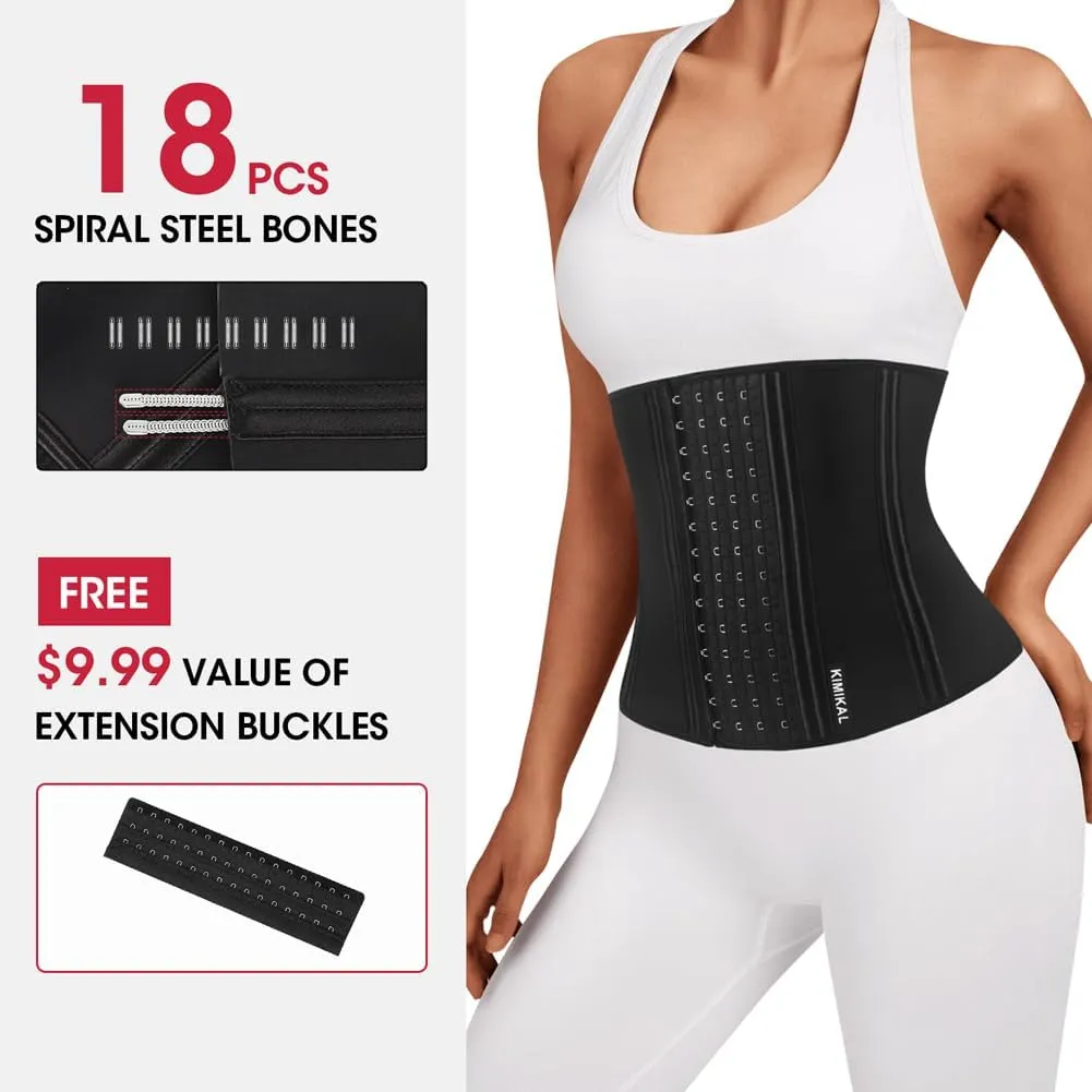 KIMIKAL Women Waist Trainer Corset Belt: Under Clothes Sport Tummy Control Long Torso Shapewear