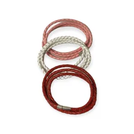 Leather Multiple Wrap Braided Bracelet