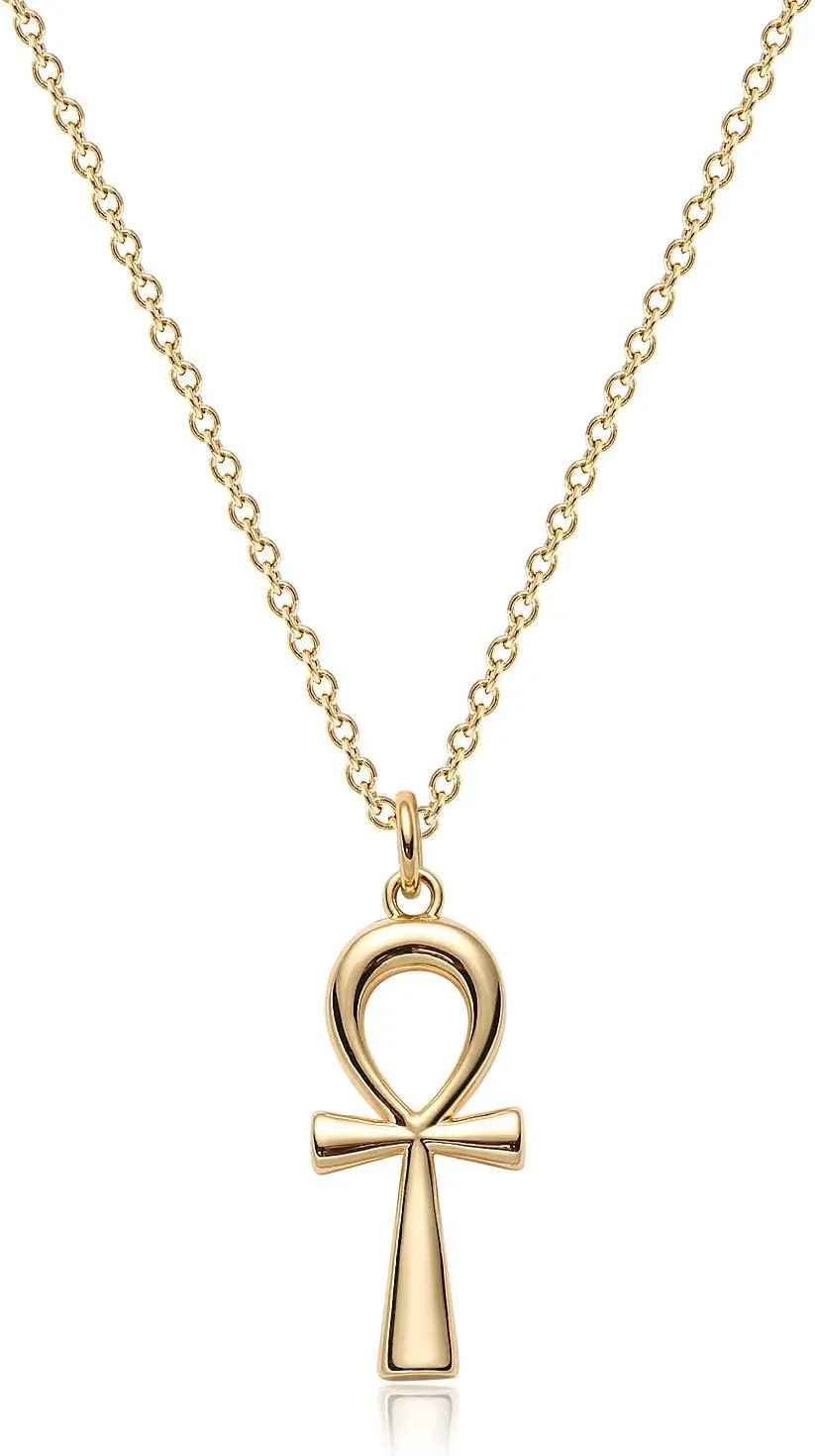 MEVECCO Dainty Gold Cross Necklace for Women - 18K Gold Plated Delicate Minimalist Cubic Zircon Cross Necklaces Cute Faith/Crucifix Jewelry Gift