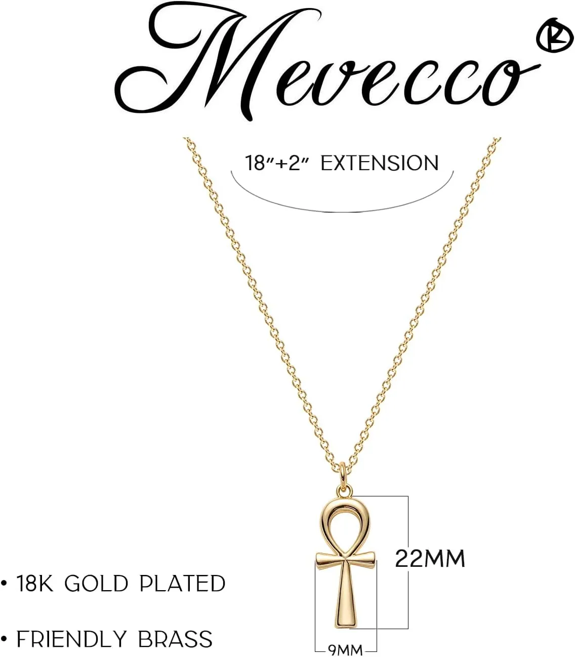 MEVECCO Dainty Gold Cross Necklace for Women - 18K Gold Plated Delicate Minimalist Cubic Zircon Cross Necklaces Cute Faith/Crucifix Jewelry Gift
