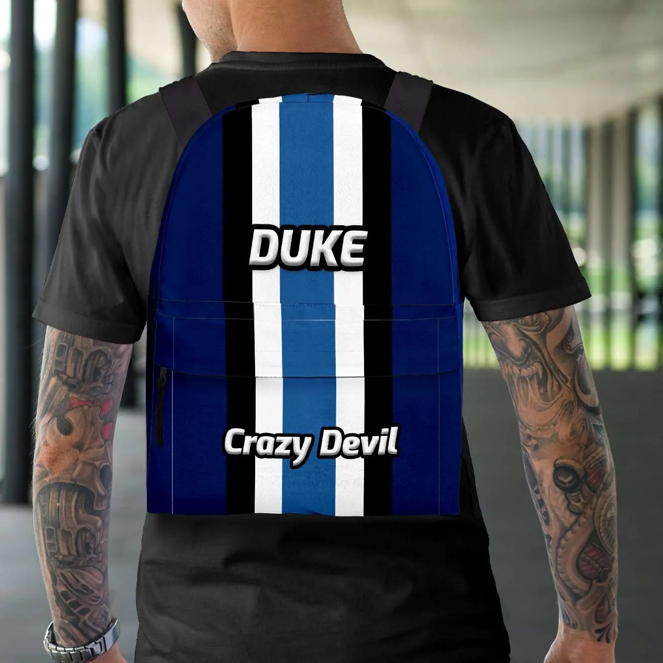 North Carolina Duke Crazy Devil Basketball Fans Backpack