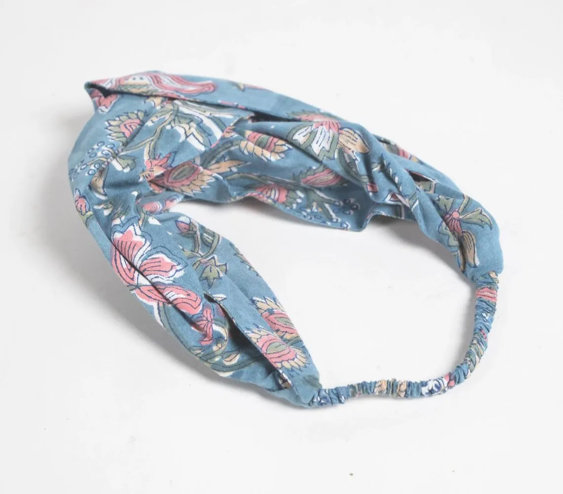 Pastel Floral Block Printed Hairband