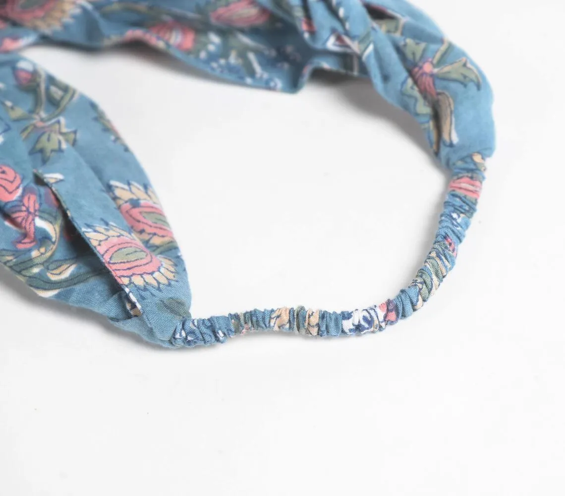 Pastel Floral Block Printed Hairband