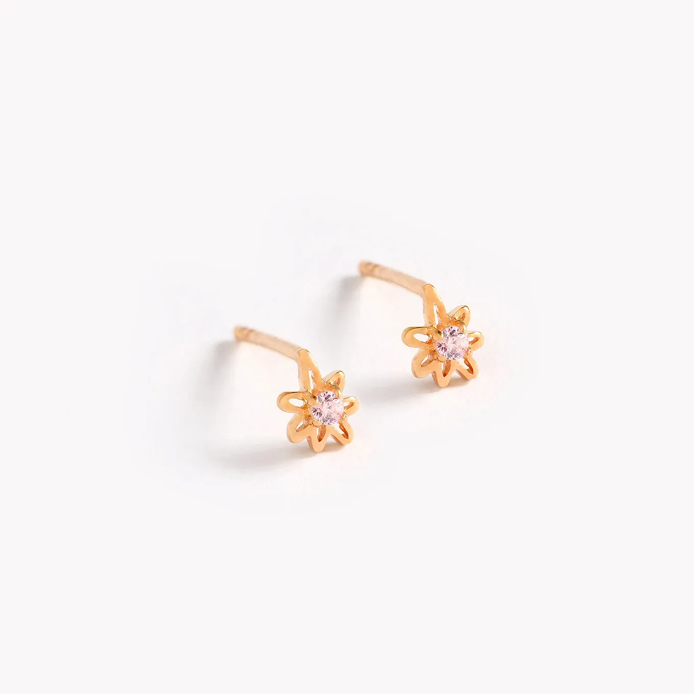 Petite Daisy Studs - Rose Gold
