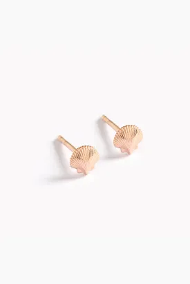 Petite Shell Studs - Rose Gold