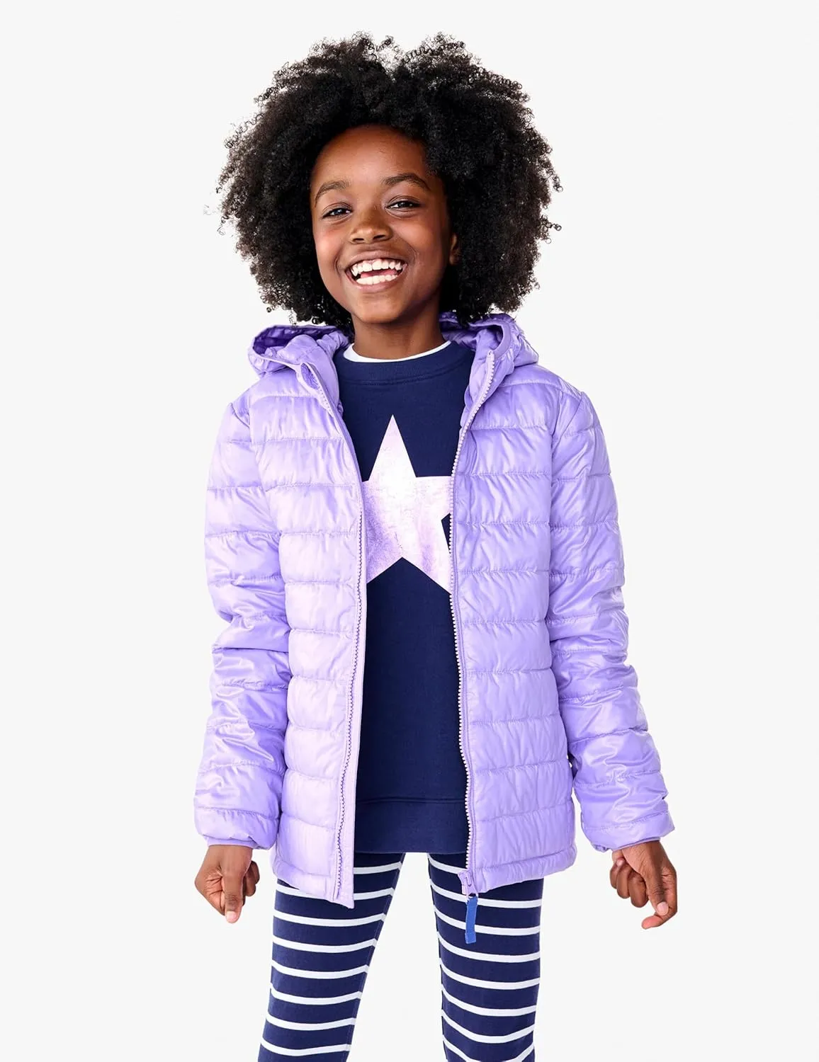 Primary Kids Lightweight Puffer Jacket, Water-Repellent and Windproof, Made with 100% Recycled Materials