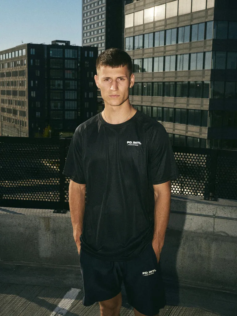 QUICK DRY PADEL T-SHIRT (BLACKOUT)