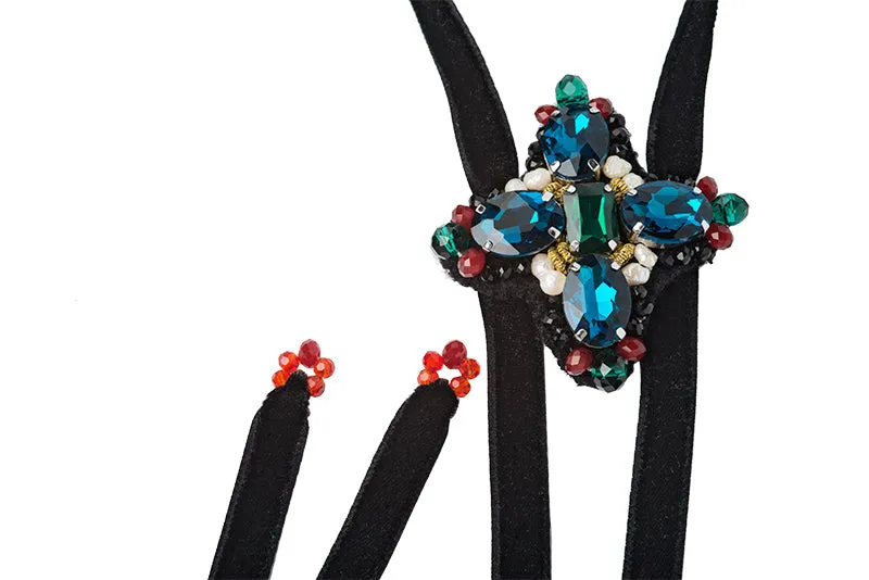 Ribbon Necklace - Blue Cross