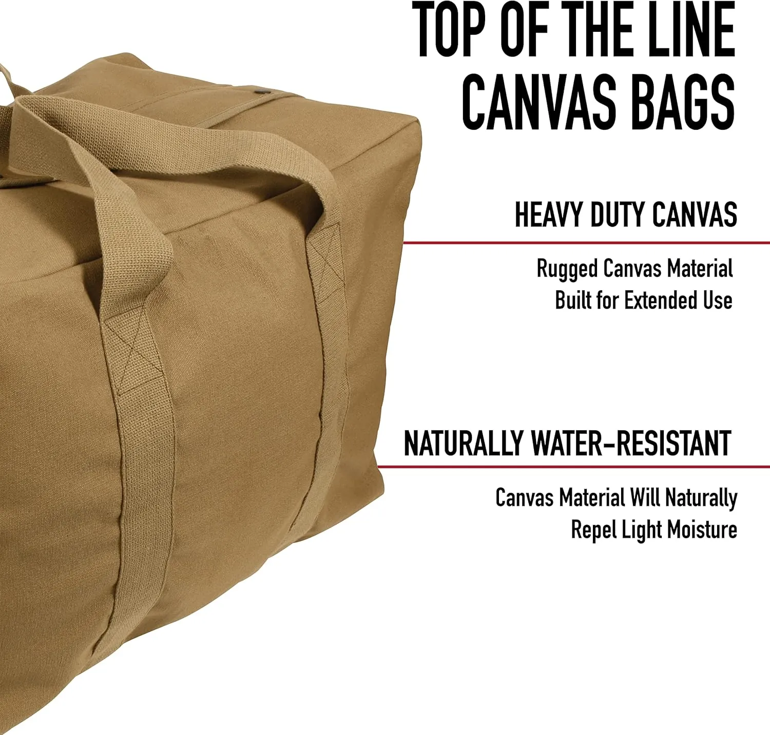 Rothco Canvas Parachute Cargo Bag Extra Large Duffle Bag 75L