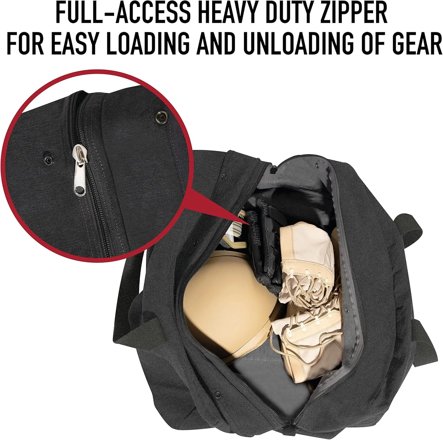 Rothco Canvas Parachute Cargo Bag Extra Large Duffle Bag 75L