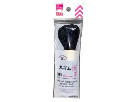 Round elastic cord -thick- black 7m -0.094inX22.96ft-
