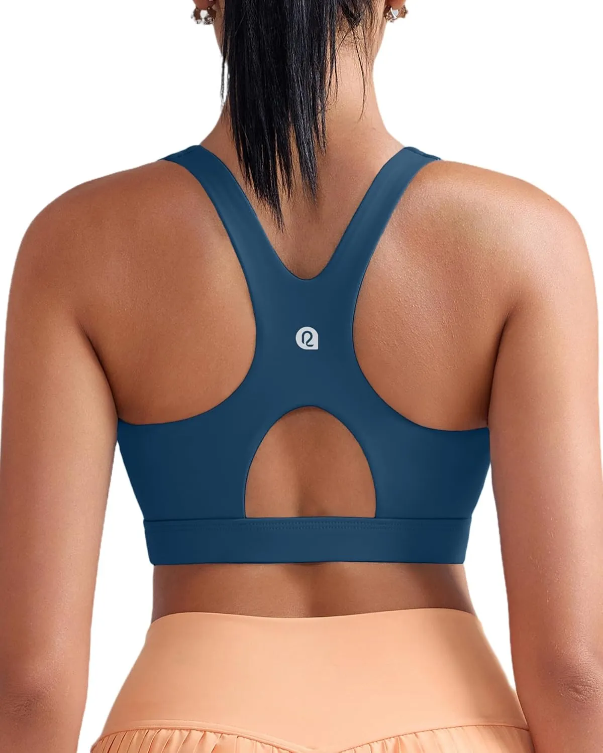 RUNNING GIRL Sports Bras for Women High Support,Racerback Molded Cup Sports Bra with Sewn in Pads