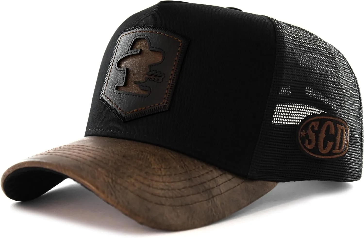 Sacudido's | Logo | Black | Trucker Cap, Agribusiness, Ranch Hat, Farm Cap, Adjustable, for Men and Women, Great for Hunting