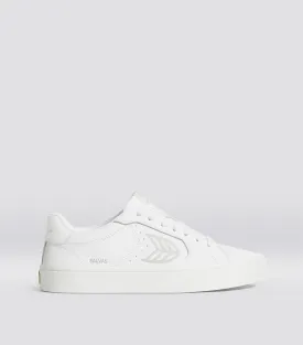 SALVAS White Premium Leather Ice Logo Sneaker Women