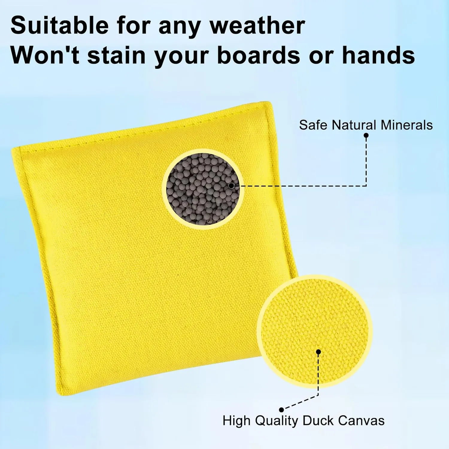 Set of 8 Regulation Cornhole Bags Double Sided, Weather Resistant Bean Bags for Cornhole Toss Game, Corn Hole Beans Bags with Tote Bag