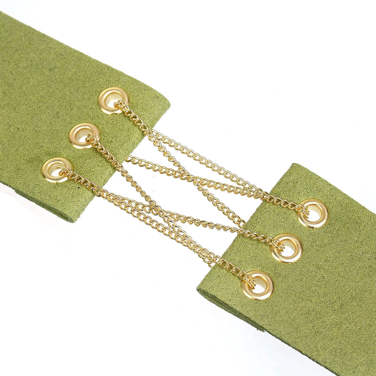 Sexy Sparkles Green Velvet Corset Choker Necklace for Women Girls Gothic Choker Bolo Tie Chokers