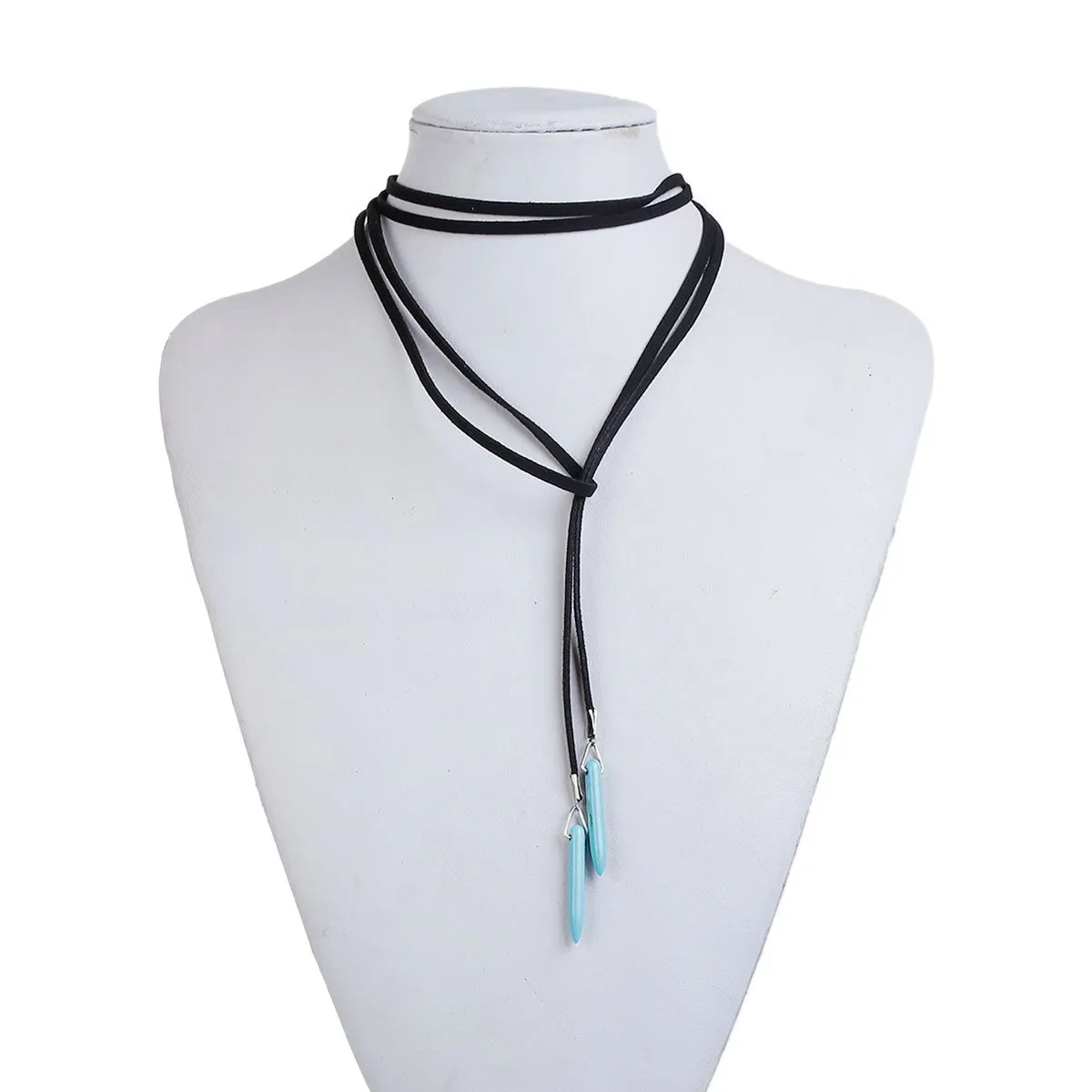 Sexy Sparkles Set of 3 Velvet Corset Choker Necklace for Women Girls Gothic Choker Bolo Tie Chokers