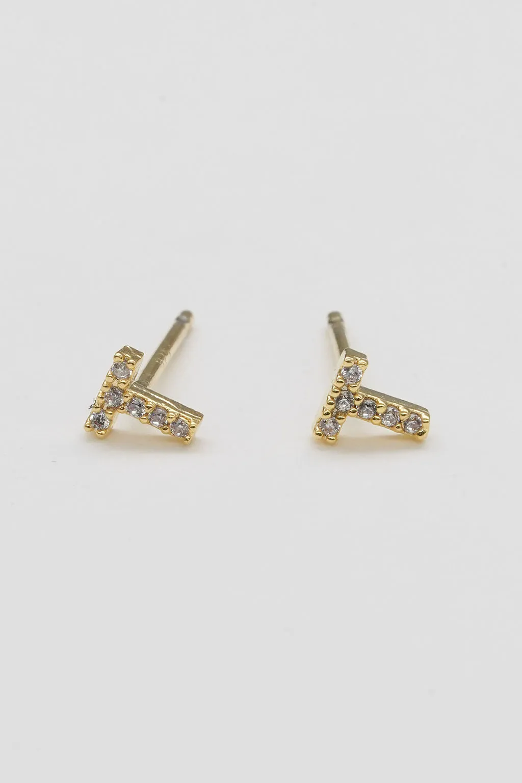 Shiny Initial Studs - Small