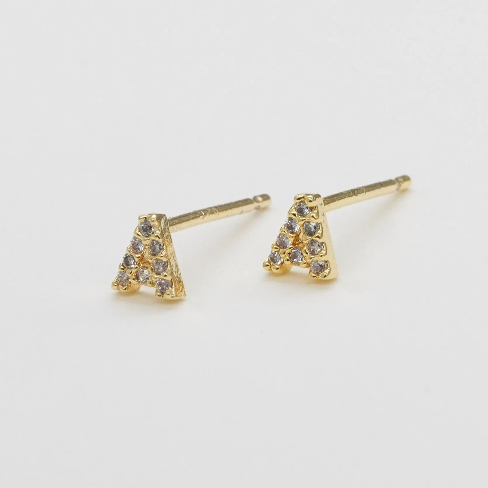 Shiny Initial Studs - Small